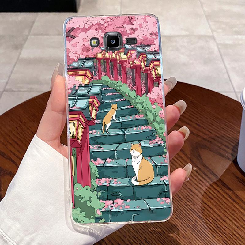 For Samsung Galaxy J7 Nxt J701F / J7 Core Case Aesthetic Cute Cat Bumper Soft TPU Cover For Samsung J7 Neo J701M J 7 Phone Cases