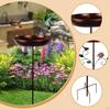 Bird Bath Food Water Bowl Gift Landscape Assembly Decorative with 5 Pronged Base Feeder Tray