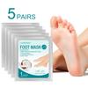 Coconut Oil Foot Masks-Intensive Moisturizing Treatment for Dry Cracked Feet, Soften Dry Skin & Improve Skin Texture,5 Pairs