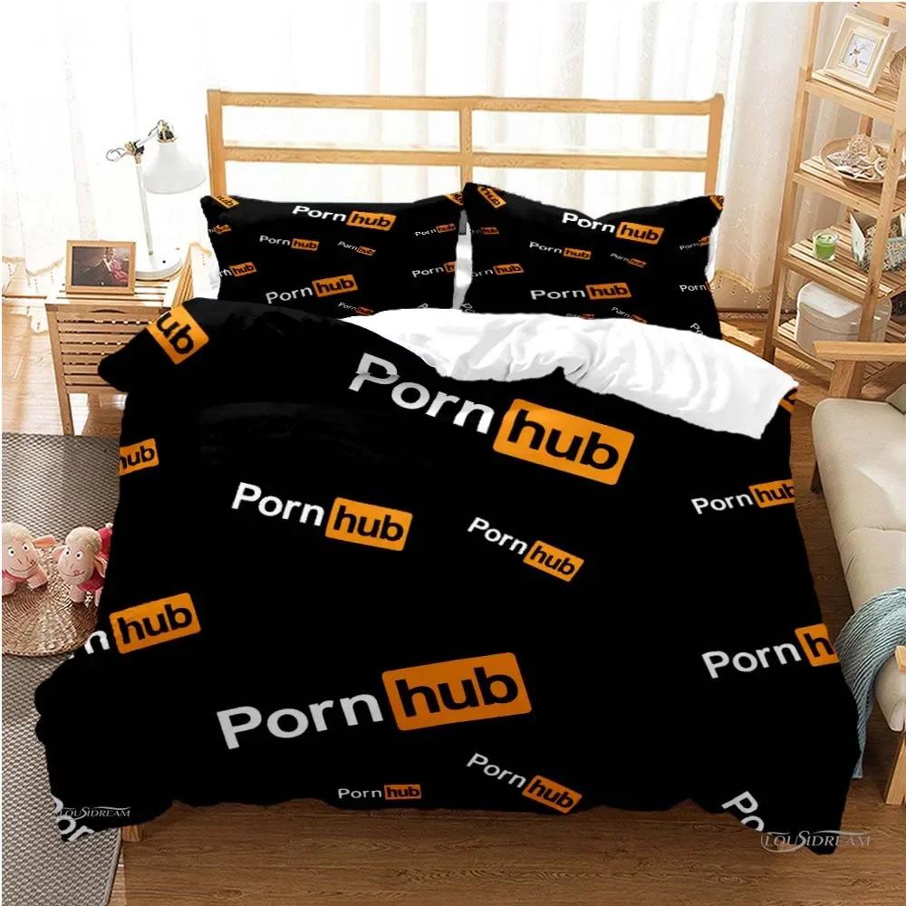 P-Porn H-hub Fashion Tread All Season Duvet Cover Комплект постельного белья Мягкий пододеяльник и наволочка для подростка Single/Double/Queen/King