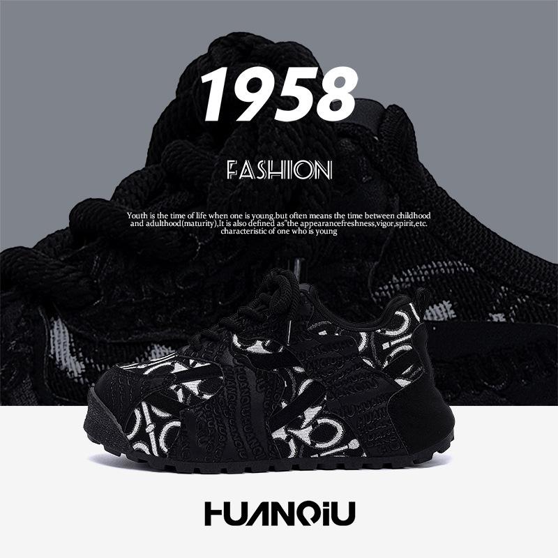 Global sports shoes men's shoes ZHQ68353 summer versatile comfortable black men's shoes trendy thick-soled heightening dad shoes