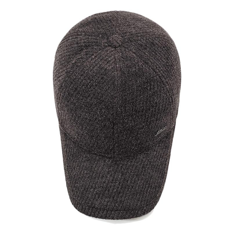 Осенне-зимняя теплая кепка для мужчин среднего возраста, уличное утепленное защитное ухо, бейсбольная кепка, плотная бархатная кепка