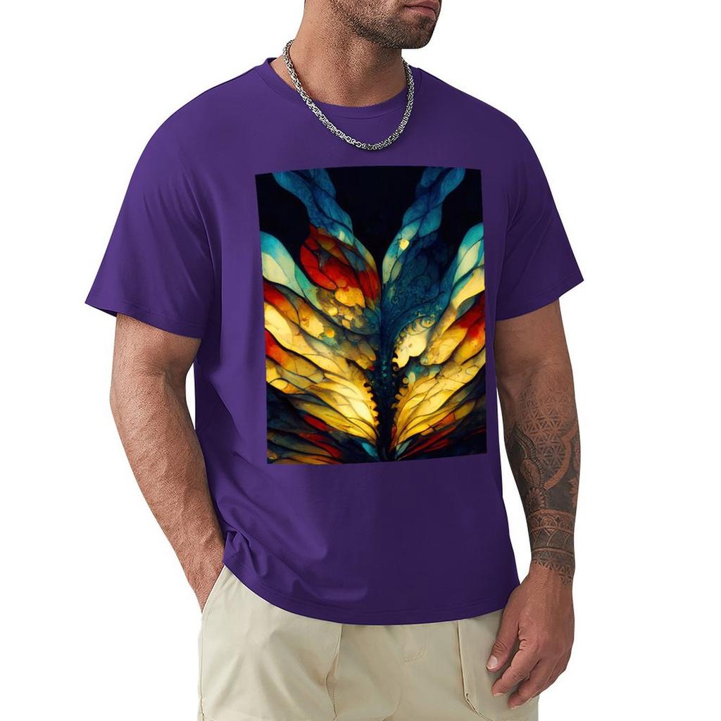 Футболка Stained Glass 1, большие размеры, индивидуальная футболка, мужская футболка