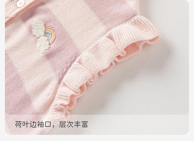 David Bella Girls' Anti static Knitted Sweater Vest Autumn Collection New Baby Cotton Striped Vest