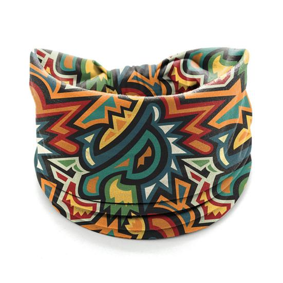 Широкая поглощающая пот спортивная повязка на голову, быстросохнущая эластичная женская повязка на голову в богемном стиле с клетчатым узором для йоги