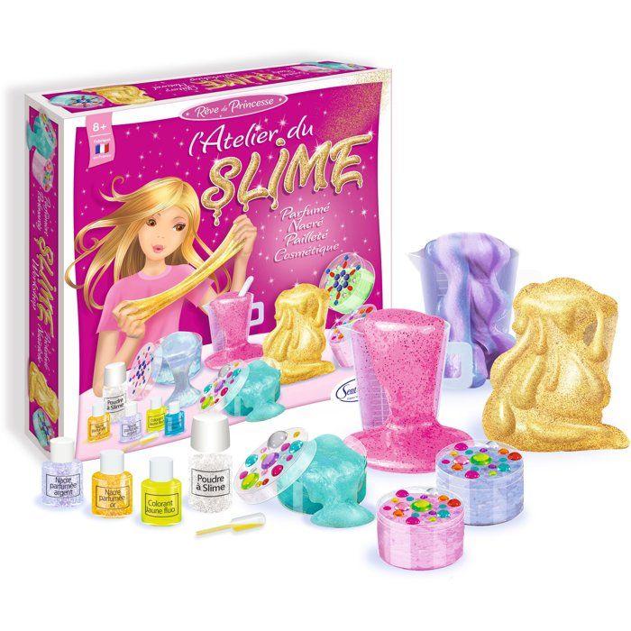 Kit loisir Créatif - SENTOSPHERE - L'atelier du Slime - Gomme D'origine Natuelle - Colorants Cosmétiques - Dès 8 ans