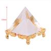 Glass Crystal Pyramid Paperweight Egyptian Meditation Crystal Pyramid  Spiritual Decor