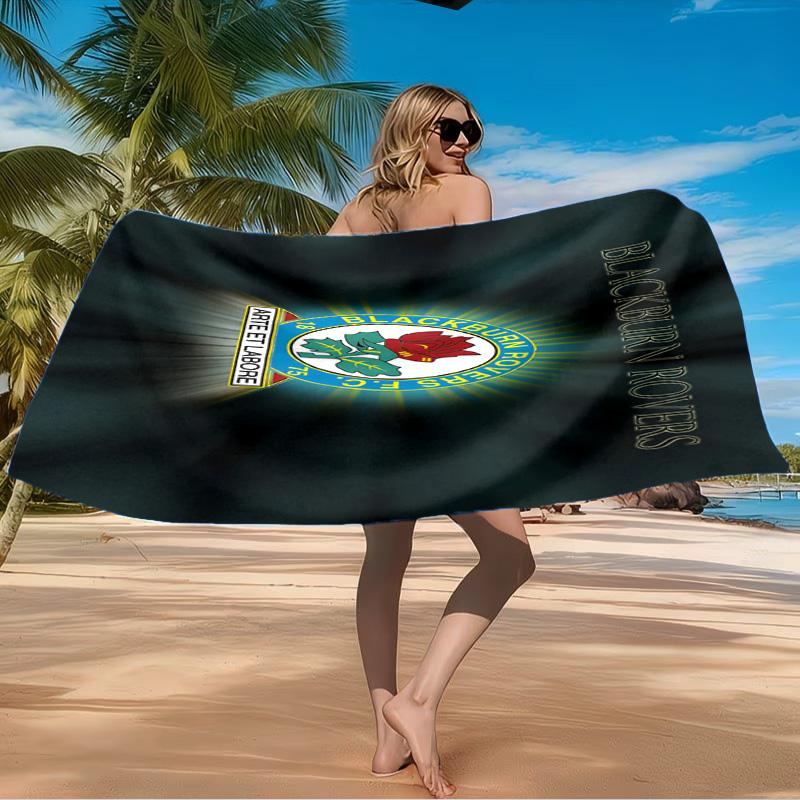 Blackburn-Rovers Crest Beach Towel Microfiber Beach Towel, Lightweight and Quick-Dry, for Summer Travel, Swimming Pool Fan Birthday Gift