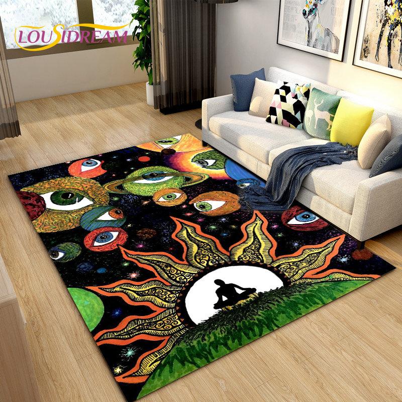 Коврик «Древо жизни» от сглаза, ковер «Хамса Пальма Мандала» для украшения гостиной, детский игровой нескользящий напольный коврик