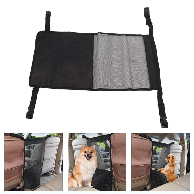 Car Storage Bag Car Net Safety Barrier Car Mesh Organizer Seats Back Net Bag Barrier for Dog Pet Baby SUV Car Divider