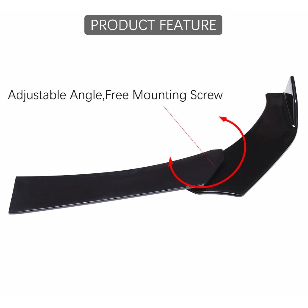 Car Universal Front Bumper diffuser Spoiler Body Kit Splitter for Tesla Model 3 Bmw F10 F20 E46 E60 E90 Auto Accessories