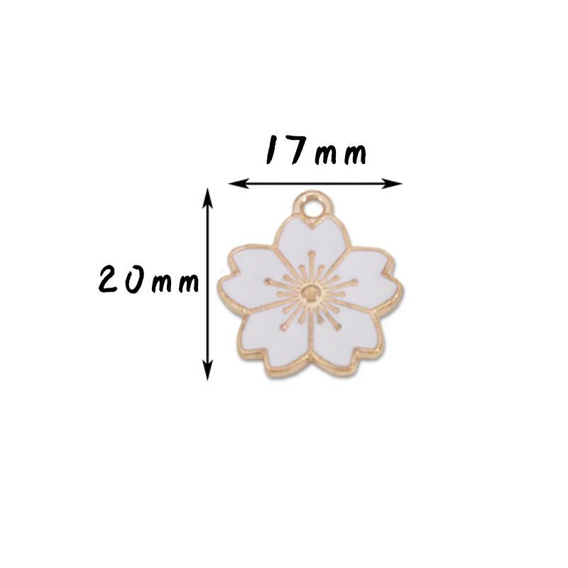DIY Korean Version Multi-color Small Flower Drop Oil Alloy Cute Earrings Bracelet Pendant Material