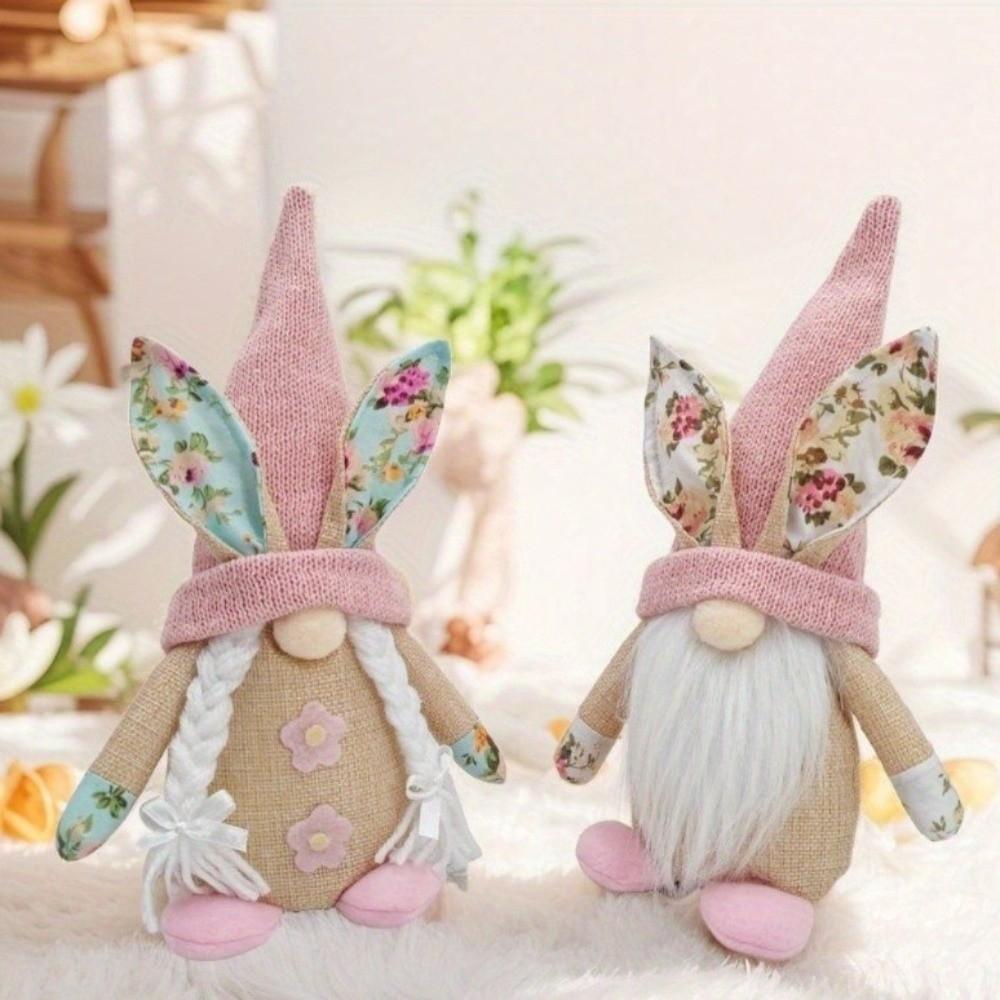 Spring Bunny Themed Easter Bunny Gnome Faceless Design Spring Gnome Decorations  Kids Gift