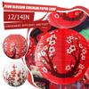 30cm Plum Blossom Round Paper Lantern Lamp Chinese Oriental Style Spring Festival Restaurant Wedding Home Decor Gifts