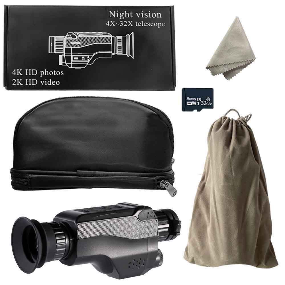 Профессиональный цифровой монокулярный телескоп HD 1080p, 8-кратный зум, 200 м, 850 нм, инфракрасное ночное видение для охоты, кемпинга, видеозаписи
