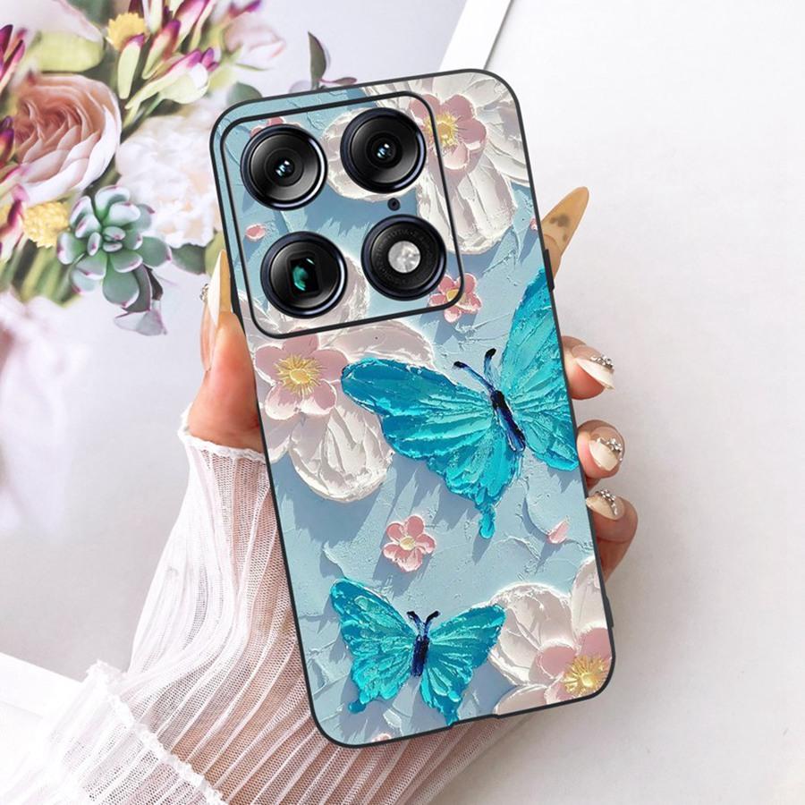 Для Motorola Signature 5G Модный Стиль Элегантный Расписной Чехол-Крышка для Телефона Moto X70 Air Pro Мягкий Силиконовый Черный ТПУ Чехол