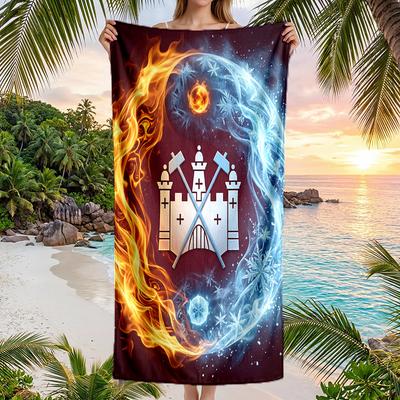 Футбольное пляжное полотенце West Ham United Мягкое из микрофибры Летнее полотенце Быстросохнущее Впитывающее полотенце для пляжа Бассейна Путешествий