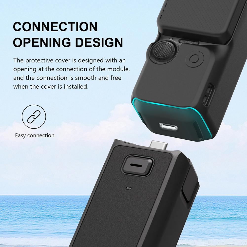 Для DJI Osmo Pocket 4 Защитный чехол Чехол для корпуса Чехол для экрана Противоударный Силиконовый Специальный защитный чехол