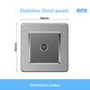Universal Wall Light Switch Brushed Stainless Steel Panel,UK Type-c 18W Quick Charging Socket 220V Double USB Electrical Outlet