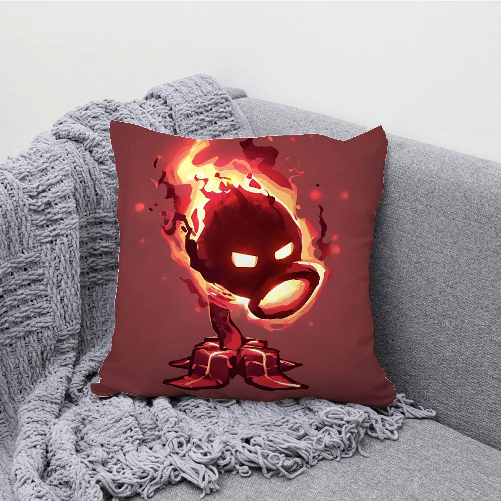 Наволочка для декоративной подушки P-Plants and Z-Zombies Для 45x45см 55x55см 30x30см Квадратная Автомобильная Наволочка Декор для Домашней Спальни Подарок