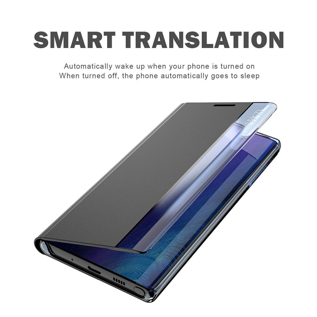 Чехол-книжка для Samsung Galaxy S26 с окошком, устойчивый к царапинам, из ПУ-кожи, с подставкой