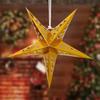 Golden Paper Merry Christmas Star Lantern Lights for Decoration Diwali Christmas Lantern| Aakash Kandil for Diwali| Hanging Lantern