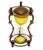 "7'' Antique Vintage Brass Hourglass – Maritime Sand Timer with Yellow Sand – Nautical Home Decor Shelf Clock"