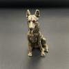 Латунь Lucky Fortune Dog Домашнее украшение Маленькие украшения Маленький Щенок Бронзовые Китайские Настольные Маленькие Фигурки Медный Волк Чай Домашние животные