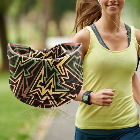 Широкая поглощающая пот спортивная повязка на голову, быстросохнущая эластичная женская повязка на голову в богемном стиле с клетчатым узором для йоги