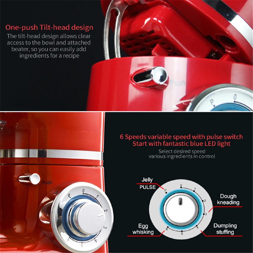 4L Stainless Steel Bowl Mixer Kitchen Blenders Mixer Cream Eggs Whisk Cake Dough Maker Bread Mixer Machine Food Processor