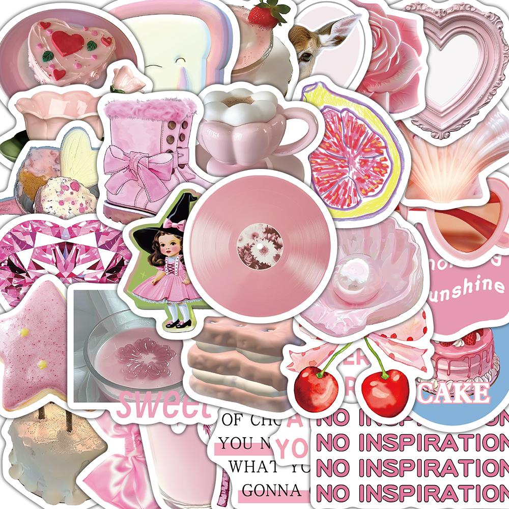 30PCS Cute Peach Sticker Phone Luggage Skateboard Laptop Harajuku Wall Room Cool Aesthetic Fashion Bar Living Stickers