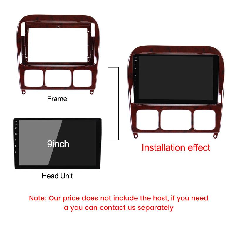 Для Mercedes Benz S-Class W220 1998 - 2005 Android Car Radio Screensaver Frame Dashboard Cable Canbus Decoder Installation Klt