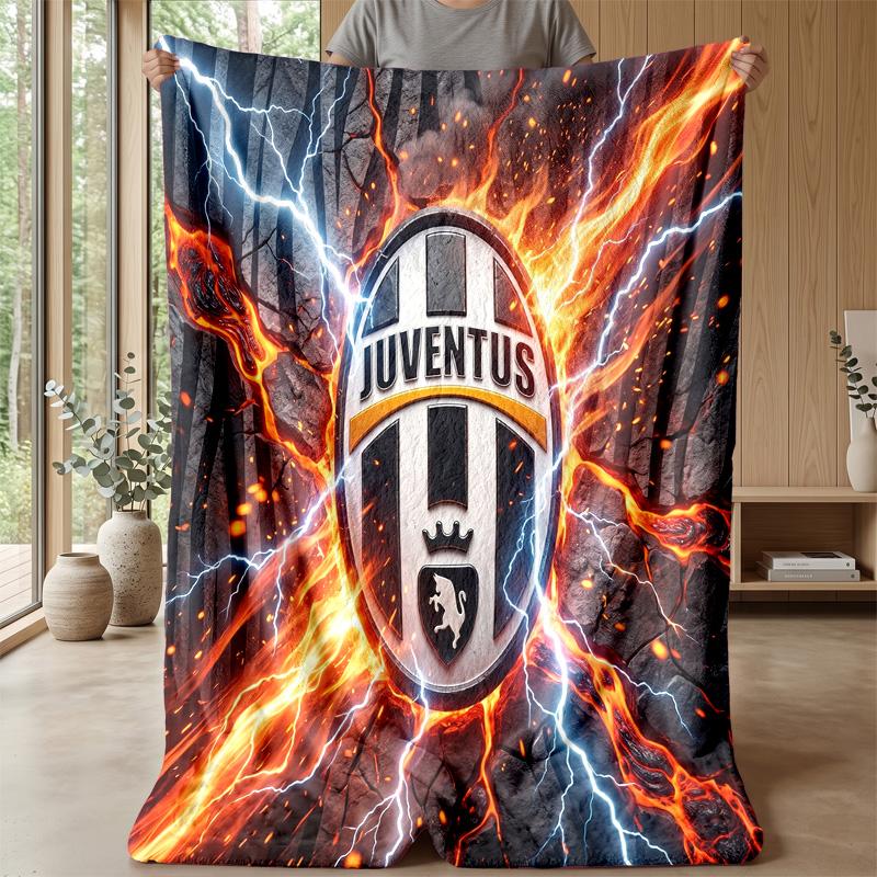 Juventus FC Theme blanket Soft Flannel Blanket Plush Throw Blanket Cozy Sofa Bed Blanket for Home Decor