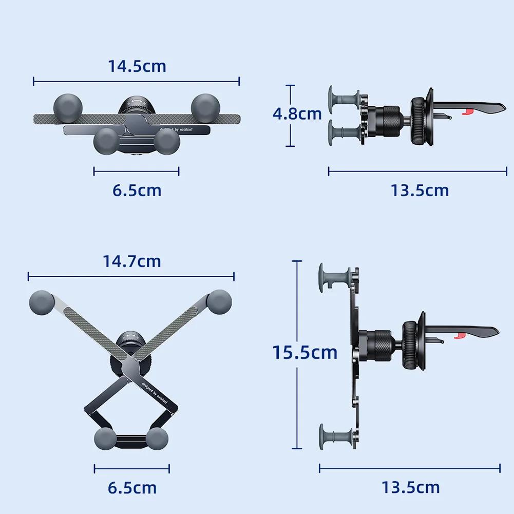 Автомобильный держатель для телефона гравитационный крепление на воздуховод подставка кронштейн для GPS для Samsung Galaxy Z Fold 5/iPhone15 14/Mini iPad регулируемый рычаг
