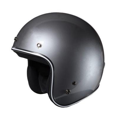 MOTO BASE SG/PSC Стандартный Винтажный Мотоциклетный Шлем-Джет | MBHL-VJ01 | Темно-Серебристый/Один Размер (57-60см)