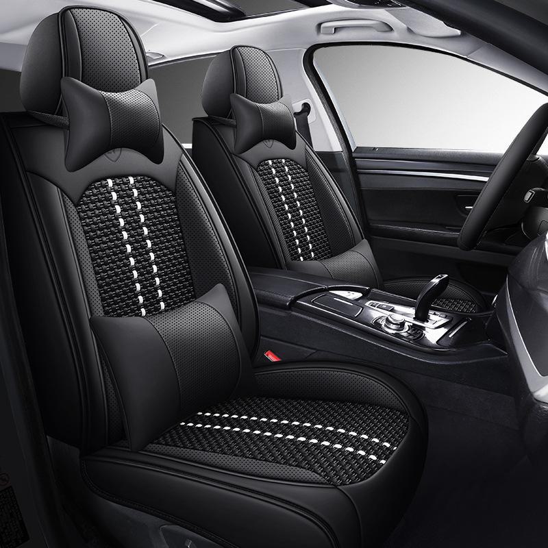 2023 Новая универсальная подушка для сиденья автомобиля из кожи наппа Ice Silk для всех сезонов