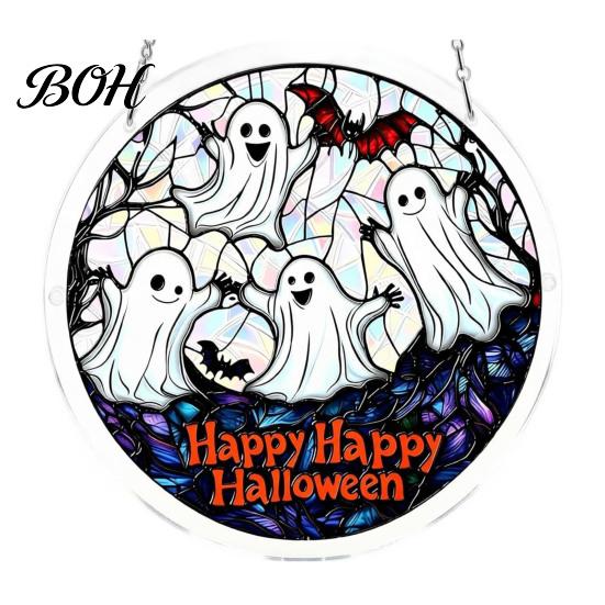 Witchcraft Aesthetic Room Decor Halloween Moon Black Cat Suncatcher Jigsaw Puzzle, 2D Acrylic Mystical Feline Window Hanging Decor, 7.87 Inch