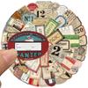 60Pcs Retro Sealing Labels Tag Stickers Vintage Vinyl  Decals Diy Wall Diary Suitcase Scrapbook Phone Motorbike Graffiti Sticker