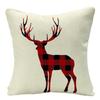 Festive Christmas Cushion Cover Featuring Adorable Reindeer And Snowflakes Design