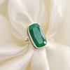 Raw Rich Green Emerald 925 Sterling Silver Ring Jewelry, Royal Wedding Gift Emerald Ring