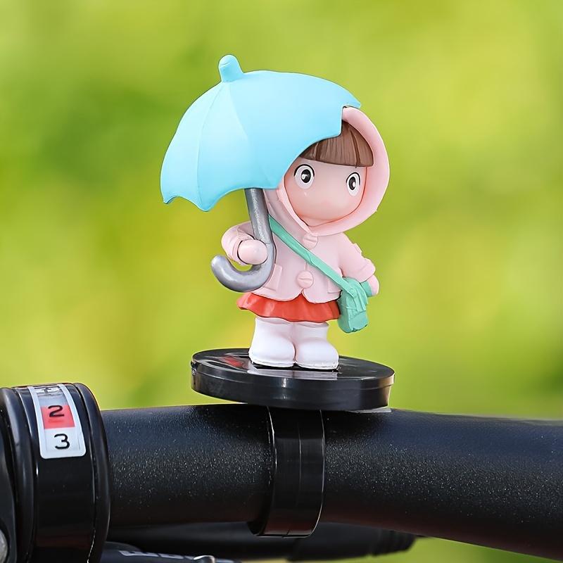 Creative Strap Model Motorcycle Cute Doll, Bicycle Decoration Ornament, Mountain Bike, Motorcycle New Umbrella Girl Decoration, Bottle Car Ornament