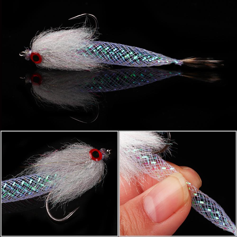 5 шт./кор. быстро тонущий Mylor Flash Tube Streamer Fly легкий большой объем 5 цветов в наличии форель окунь щука рыболовная приманка приманка