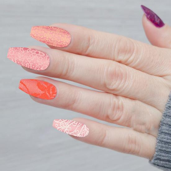 Нежная пластина для штамповки ногтей, различные стили, изготовление мини-арта для ногтей
