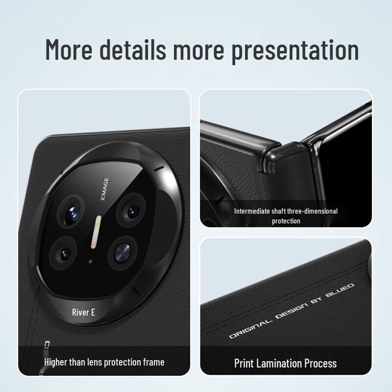 Кожаный чехол-книжка на магнитной застежке в деловом стиле для Huawei Mate X6