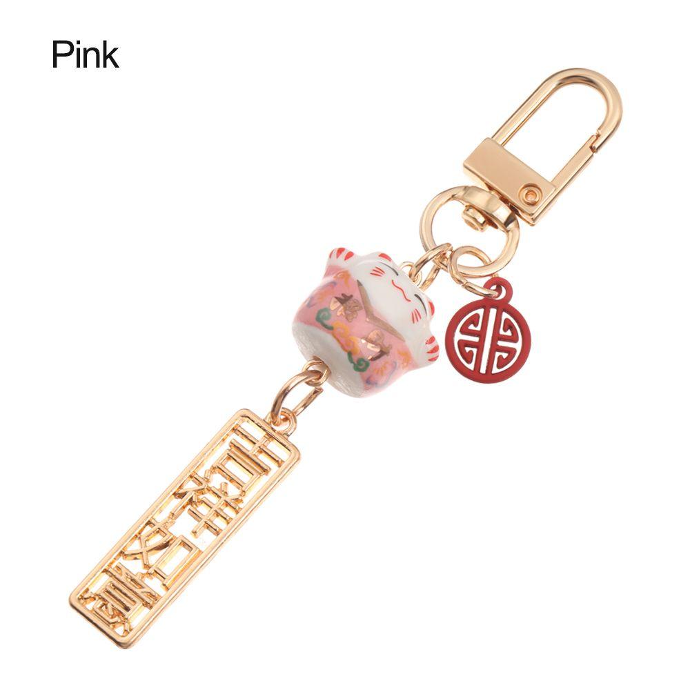 Couple Gift Mobile Accessories Car Bag Pendant Cartoon Lucky Cat Keychain Fortune Cat Japanese