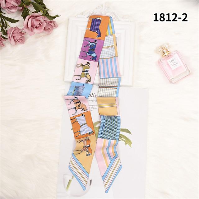 Brand Horse Bag Scarf 2024 New Design Wow Women Luxury 100% Silk Scarf Fashion Headwear Skinny Hair Scarves Neckerchief