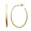 [B9424] - Gold Plated Hoop Earrings 'Valse' Gold - 42x30x3 Mm