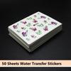 50 Sheets Nail Stickers Mixed Designs Water Transfer Nail Art Sticker Watermark  Flower Decals