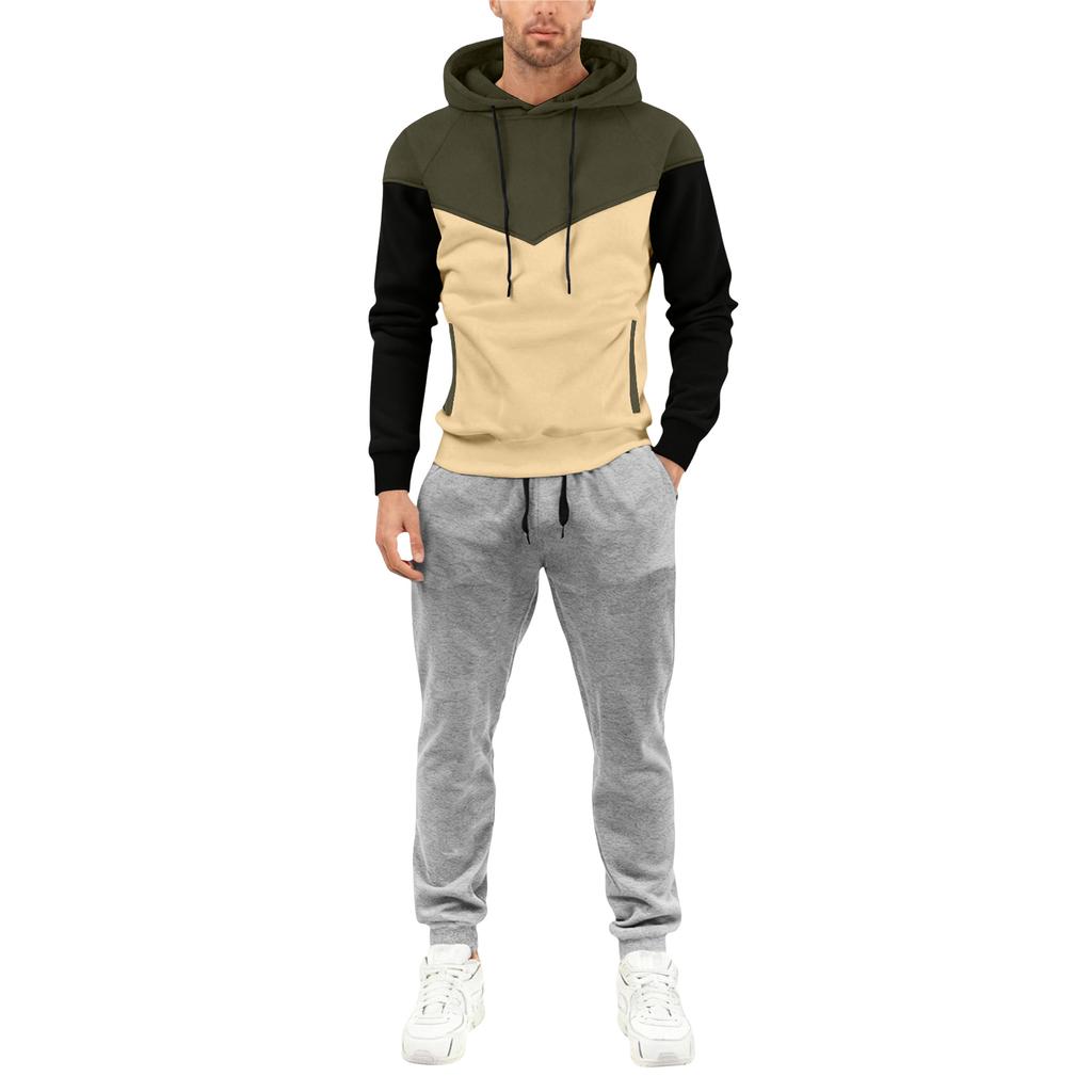 Мужской спортивный костюм с капюшоном на осень/зиму