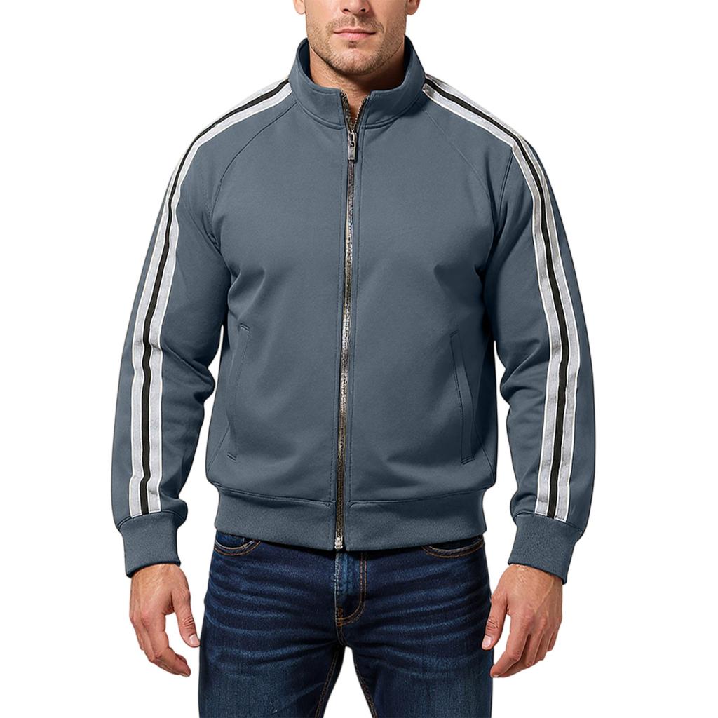 Men's  Leisure  Standing Collar  Zipper  Sports  Hoodie  Coat